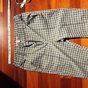 Urban Outfitters plaid kick flare pants in blue